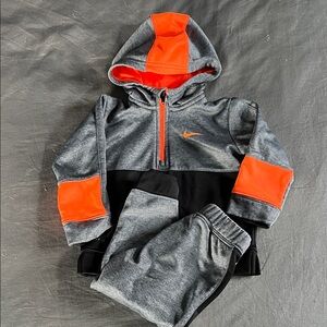 Nike DriFit Toddler Gray and Orange Tracksuit